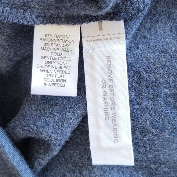 LOU & GREY Blue Long Sleeve Oversized Thick Shirt Dress size XS - Picture 11 of 13